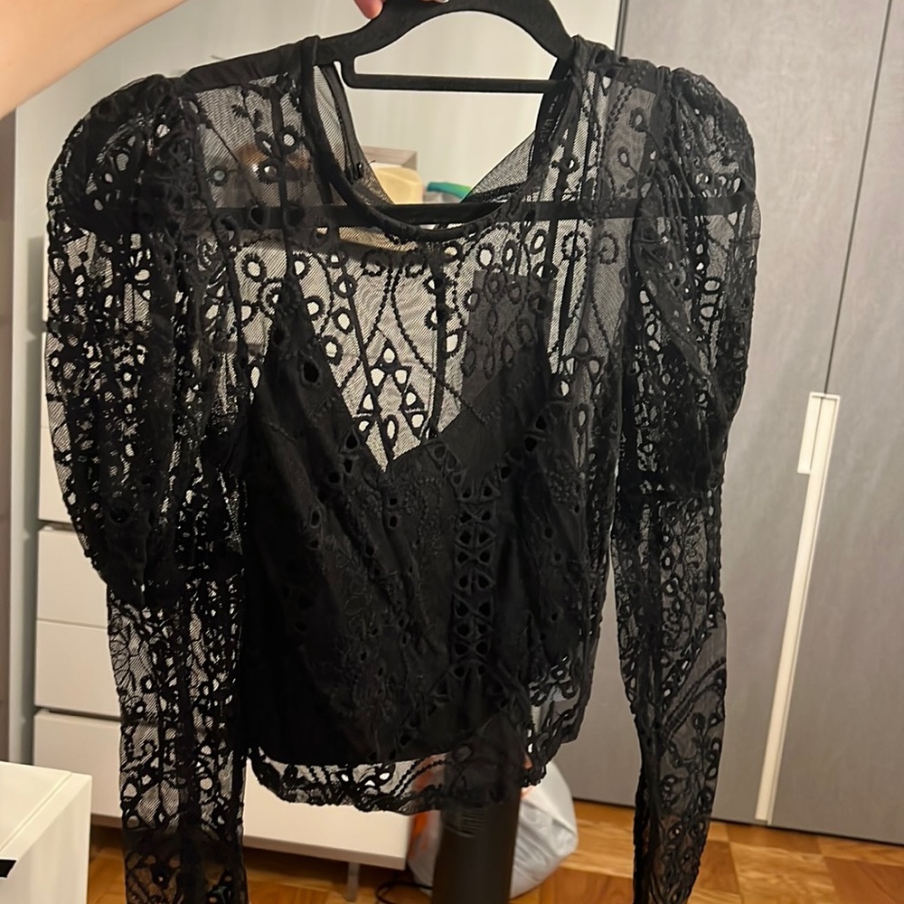 Lace blouse with under shirt